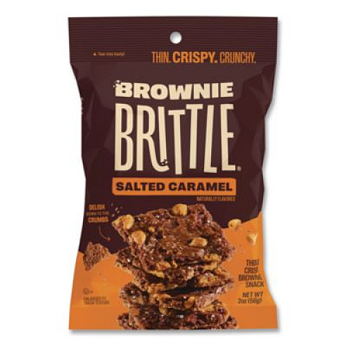 Sheila Gs Brownie Brittle Salted Caramel Brownie Snack, 2 oz Bag, 24/Carton (SGB01132)