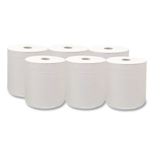 Woodland Hardwound Paper Towels, 1-Ply, 7.87" x 800 ft, White, 6/Carton (W80206)