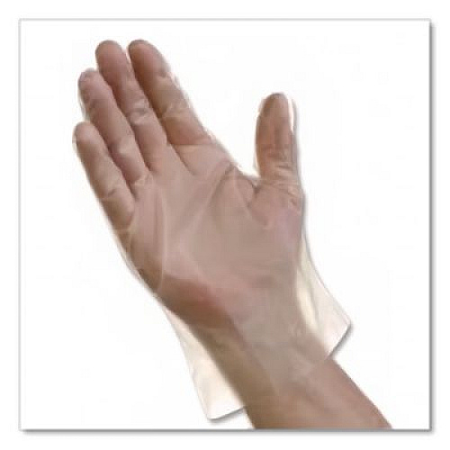 AMBITEX EconoFit Plus Polyethylene Gloves, Powder-Free, Medium, Clear, 200/Box, 10 Boxes/Carton (EFMD2000)