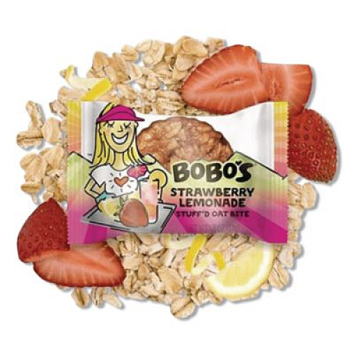 Bobo's Stuff'd Oatmeal Bites, Strawberry Lemonade, 1.3 oz Individually Wrapped, 10/Box (BBO00543)