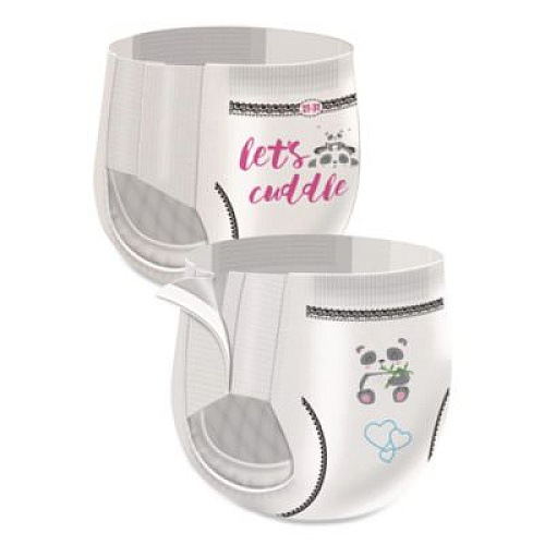 Cuties CutiePants Refastenable Training Pants for Girls, Size 2T-3T, Up to 34 lbs, 104/Carton (CR7008)
