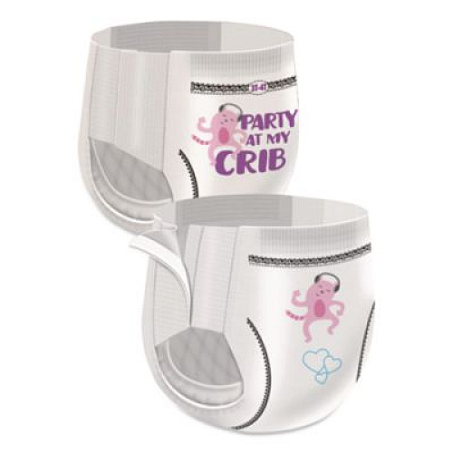 Cuties CutiePants Refastenable Training Pants for Girls, Size 3T-4T, 32 lbs to 40 lbs, 92/Carton (CR8008)