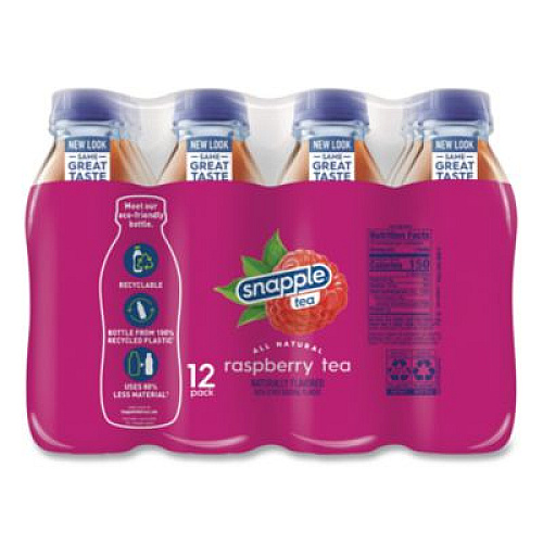 Snapple Flavored Tea, Raspberry, 16 oz Bottle, 24/Carton (CAD00775)