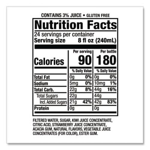 Snapple Flavored Juice Drink, Strawberry Kiwi, 16 oz Bottle, 24/Carton (CAD00776)