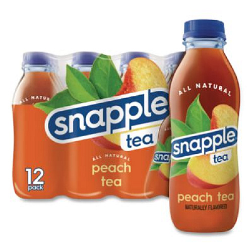 Snapple Flavored Tea, Peach, 16 oz Bottle, 24/Carton (CAD00783)