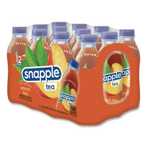 Snapple Flavored Tea, Peach, 16 oz Bottle, 24/Carton (CAD00783)