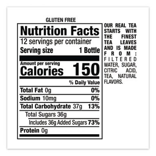 Snapple Flavored Tea, Lemon, 16 oz Bottle, 24/Carton (CAD00786)