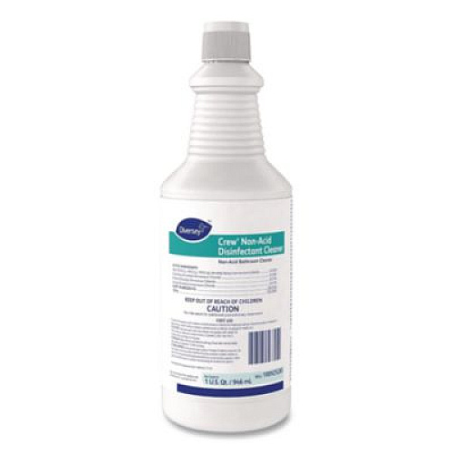 Diversey Crew Restroom Floor and Surface Non-Acid Disinfectant Cleaner Empty Spray Bottle, 32 oz, Clear (D03905)