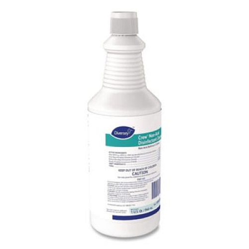 Diversey Crew Restroom Floor and Surface Non-Acid Disinfectant Cleaner Empty Spray Bottle, 32 oz, Clear (D03905)