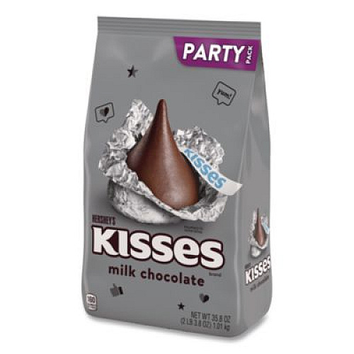 Hershey's KISSES Milk Chocolate Candy, Party Pack, 35.8 oz Bag (HEC13480)