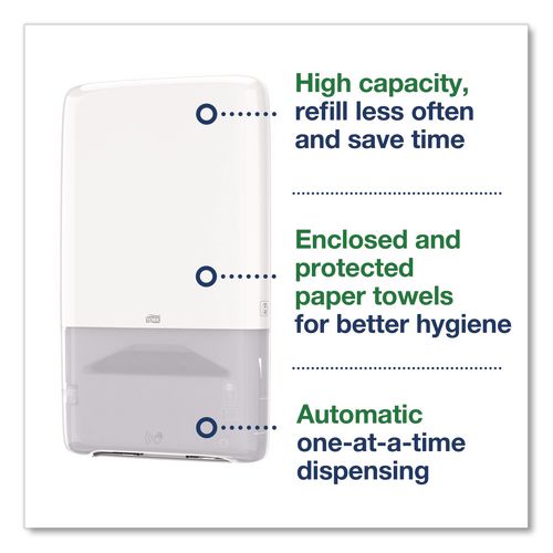 PeakServe Automatic Continuous Paper Hand Towel Dispenser, 14.47 x 4.04 x 25.15, White (552540)