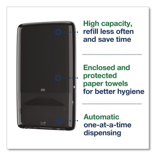 PeakServe Automatic Continuous Paper Hand Towel Dispenser, 14.47 x 4.04 x 25.15, Black (552548)