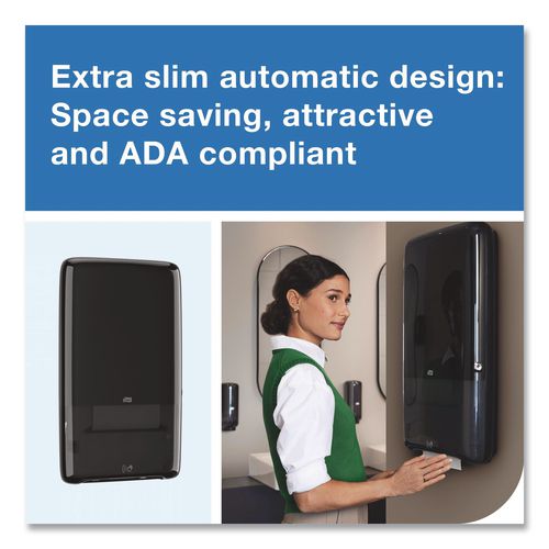 PeakServe Automatic Continuous Paper Hand Towel Dispenser, 14.47 x 4.04 x 25.15, Black (552548)