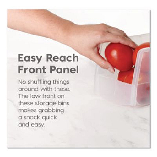 IRIS Stackable Plastic Storage Bin. Medium, 1.6 qt, 6 x 11 x 5, Clear (200528)