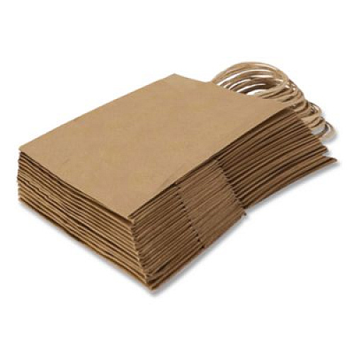Inteplast Group Get Reddi Paper Bags, Mega Size, 70# Basis Weight, Twisted Rope Handles, 18 x 7 x 18.75, Brown, 200/Carton (KRFTW18719)