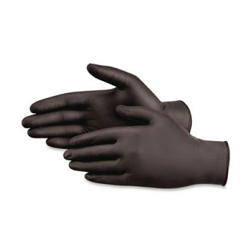 AMBITEX N720 Series Powder-Free Nitrile Gloves, Medium, 6 mil Thick, 12" Long, Black, 100/Box, 10 Boxes/Carton (NMD720BLK)