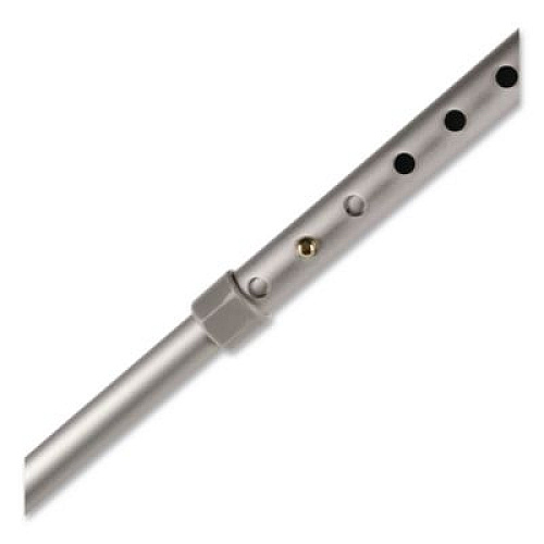 Unger Telescopic Ergo Dust Pan with Broom, 12" Wide, 34" to 44" Pan, 47" to 57" Broom, Metal/Vinyl/Cotton, Black/Silver/Red (EDTBR)