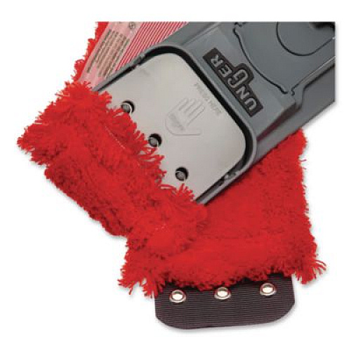 Unger SmartColor MicroMop 15.0, Microfiber, Heavy-Duty, 16 x 5, Red, 5/Pack (MM40RPK)