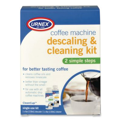 Urnex Coffee Machine Descaling and Cleaning Kit, 4 oz Descaler and 4 oz Cleaner (70560)