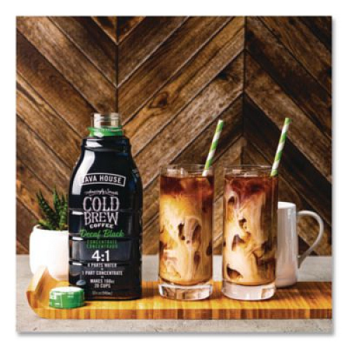 Java House Cold Brew Coffee Concentrate, Decaf Black, 32 oz Bottle (HFP01809)