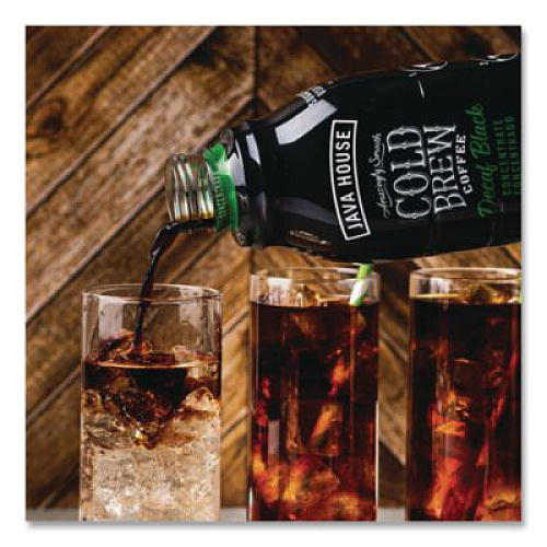 Java House Cold Brew Coffee Concentrate, Decaf Black, 32 oz Bottle (HFP01809)