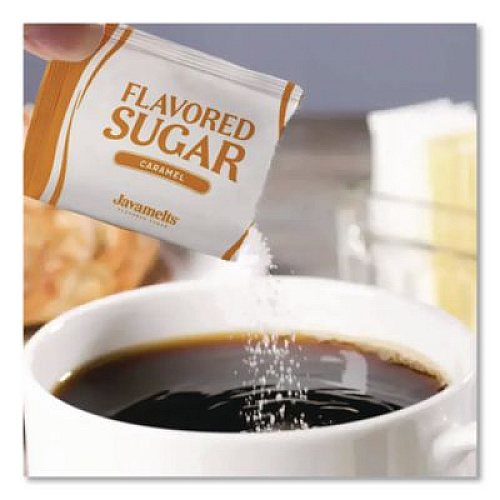Javamelts Flavored Sugar, Caramel, 0.08 oz Packet, 1,000/Carton (JMT39641)
