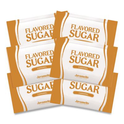 Javamelts Flavored Sugar, Caramel, 0.08 oz Packet, 1,000/Carton (JMT39641)