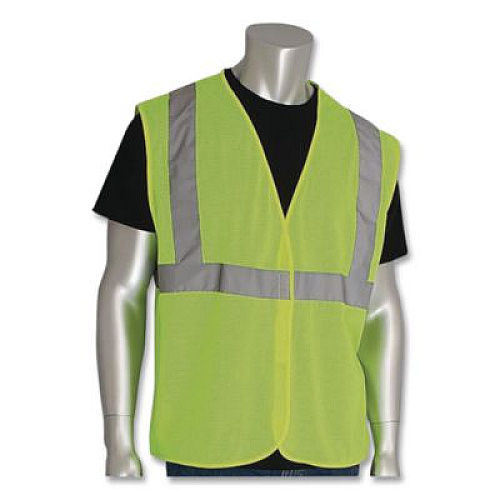 PIP ANSI Class 2 Hook and Loop Safety Vest, Medium, Lime (302MVGLYM)