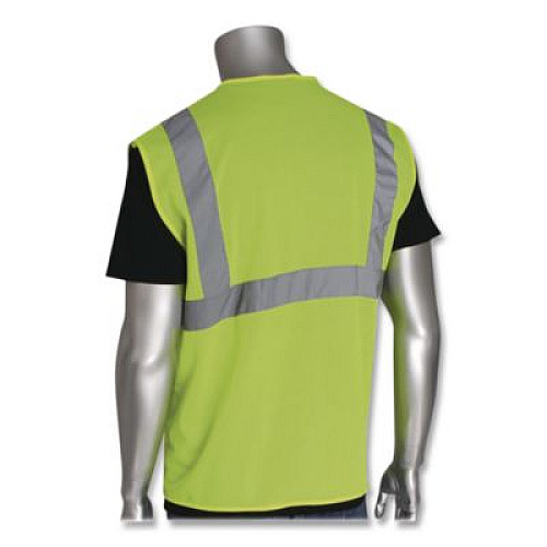 PIP ANSI Class 2 Hook and Loop Safety Vest, Medium, Lime (302MVGLYM)