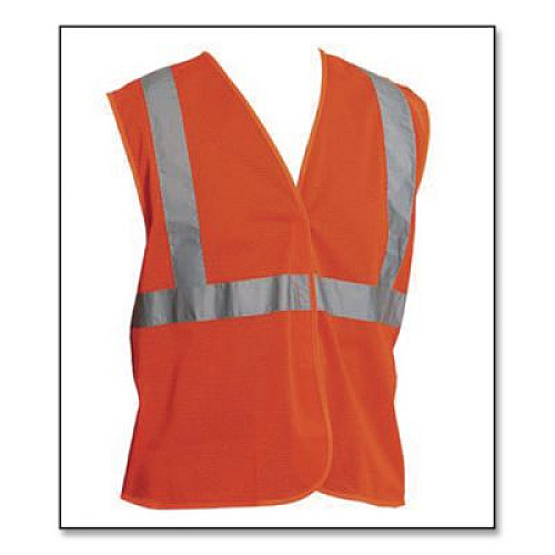PIP ANSI Class 2 Hook and Loop Safety Vest, Medium, Hi-Viz Orange (302MVGORM)