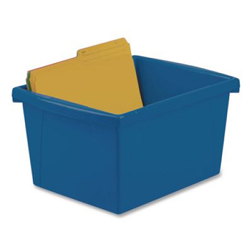 Storex Classroom Storage Bin, 16 qt, 11.25 x 13.62 x 7.9, Assorted Colors, 6/Carton (61514U06CCT)