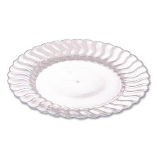 Fineline Settings Flairware Flared Dessert Plate, 6" dia, Clear, 180/Carton (206CL)