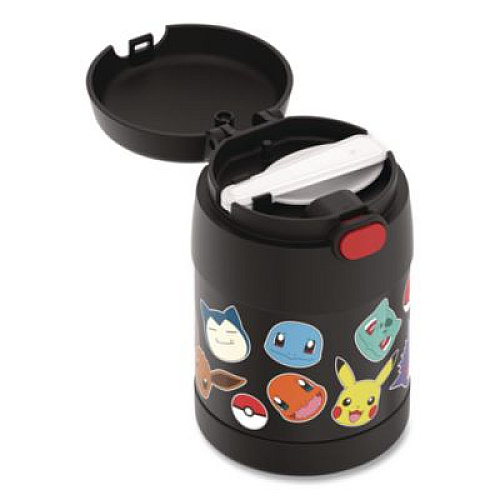 Thermos FUNtainer Pokemon Two-Compartment Food Jar, 10 oz, Black/Multicolor (F3103PM6M)