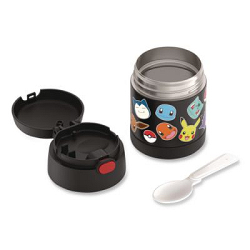 Thermos FUNtainer Pokemon Two-Compartment Food Jar, 10 oz, Black/Multicolor (F3103PM6M)