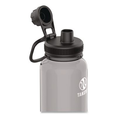 TAKEYA Tritan Plastic Water Bottle, 40 oz, Stormy Black (50412)