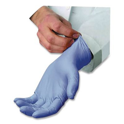 AMBITEX N5201 Series Powder-Free Nitrile Gloves, Large, 9" Long, Blue, 100/Box, 10 Boxes/Carton (NLG5201)