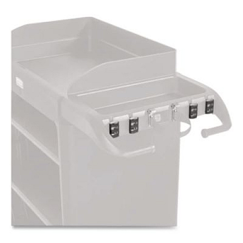 QuickClips, for Rubbermaid Commercial FG618900BLA/2202581, Resin, Black, 6/Carton (2202589)