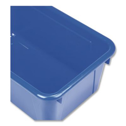 Storex Cubby Bins, 7.8 x 12.2 x 5.1, Assorted Colors, 5/Carton (62414U05C)