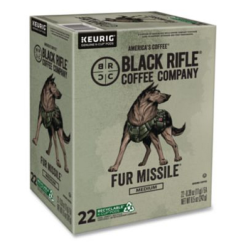 Black Rifle Coffee Company Fur Missile Coffee K-Cups, 22/Box (5510)