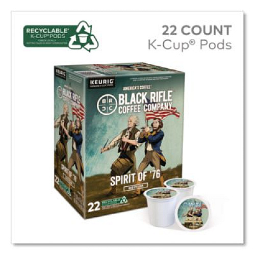 Black Rifle Coffee Company Spirit of '76 Coffee K-Cups, 22/Box, 4 Boxes/Carton (0501CT)