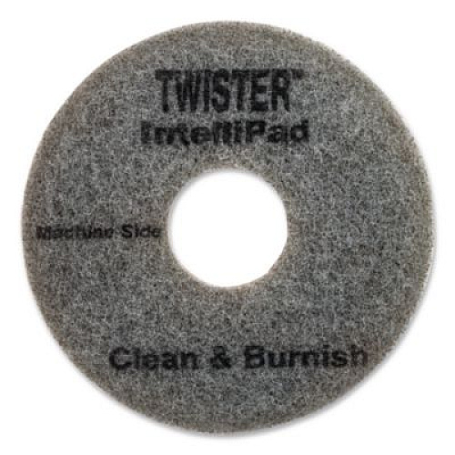 Diversey Twister Floor Pad, 8.86" Diameter, Gray, 2/Pack (DD1231448)