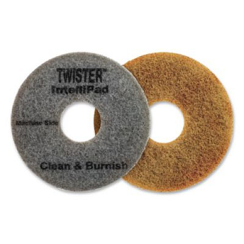 Diversey Twister Floor Pad, 8.86" Diameter, Gray, 2/Pack (DD1231448)