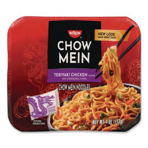 Nissin Chow Mein Teriyaki Chicken Noodles, 4 oz, 8/Carton (NIS08729)