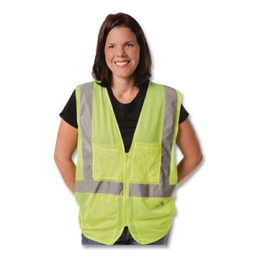 PIP ANSI Class 2 Hook and Loop Safety Vest, X-Large, Lime (302MVGLYXL)