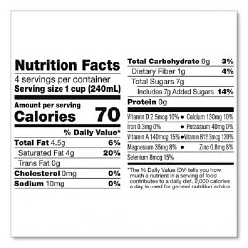 SO Delicious Coconut Milk, Original, 32 oz Aseptic Box (WWI12312)