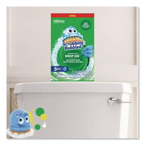 Scrubbing Bubbles Drop-Ins Toilet Cleaning Tablets, 1.41 oz Tablets, 5/Pack (307946)