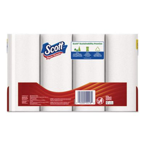 Scott Choose-A-Sheet Mega Kitchen Roll Paper Towels, White, 1-Ply, 6.5 x 11, 102 Sheets/Roll, 12 Rolls/Pack (55416)