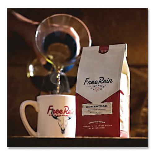 Free Rein Whole Bean Coffee, Homestead, 12 oz Bag (FRE36401)