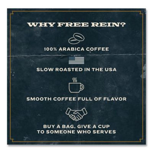 Free Rein Whole Bean Coffee, Homestead, 12 oz Bag (FRE36401)