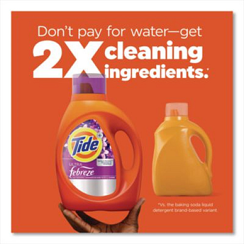 Tide Plus Febreze HE Liquid Laundry Detergent, Spring and Renewal, 84 oz Bottle, 4/Carton (12237CT)